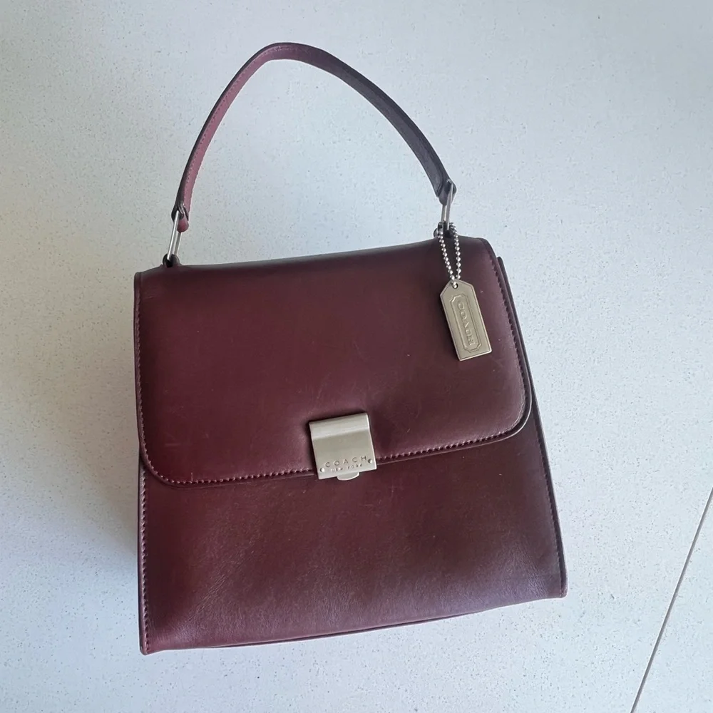 Rare Coach 6701 Bridle Top Handle Kelly Bag, Burgundy, Good Vintage Condition - Picture 4 of 16